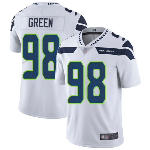 Seattle Seahawks Limited White Men Rasheem Green Road Jersey NFL Football #98 Vapor Untouchable->women nfl jersey->Women Jersey